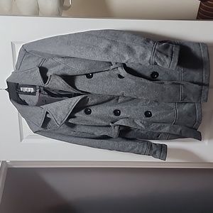 Ladies Charcoal Gray coat with belt
